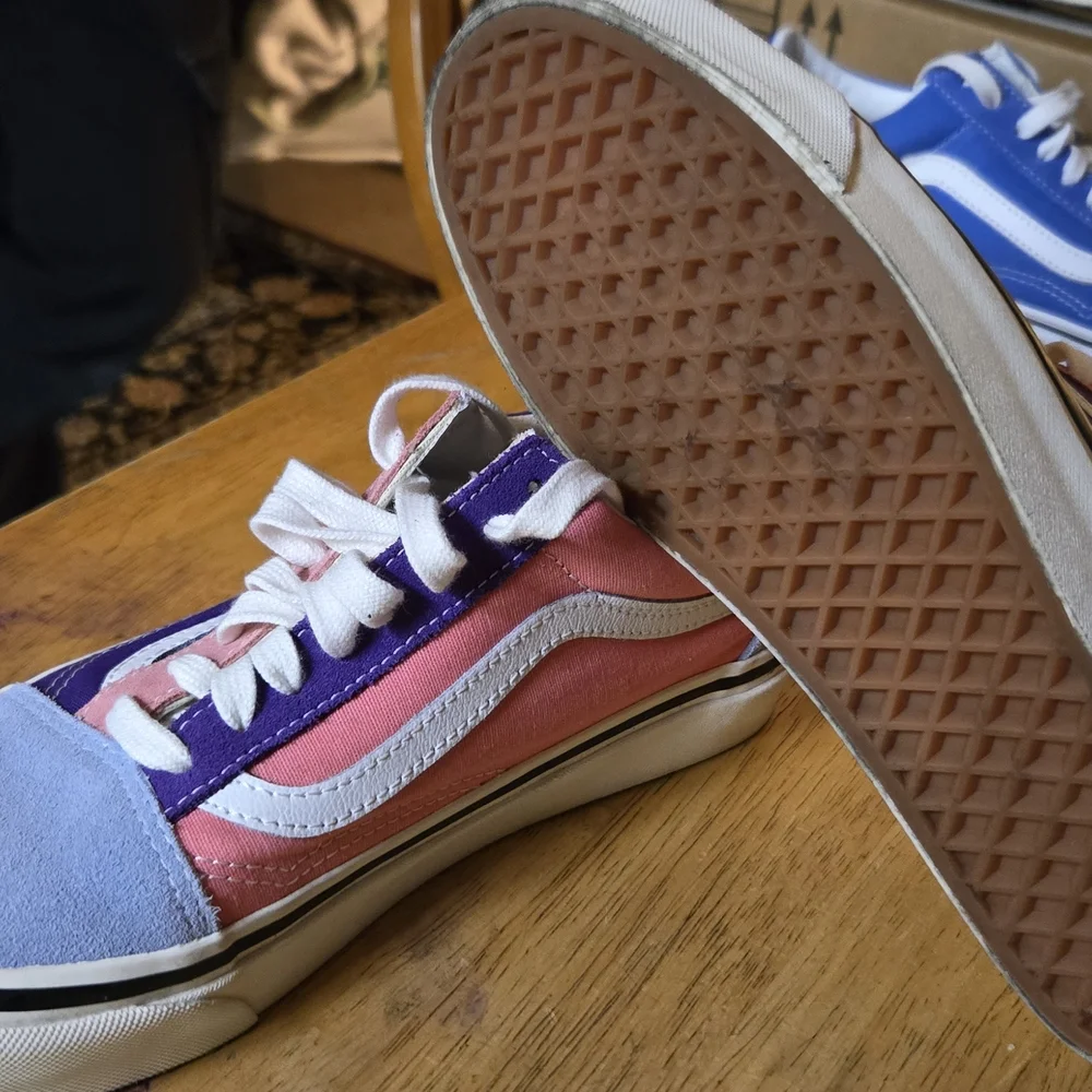 Vans Multicolor Athletic Shoes - Pink, Purple, Blue, White - Picture 3 of 3